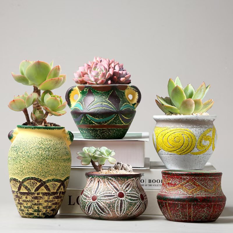 Creative Personality Mediterranean Stoneware Pots