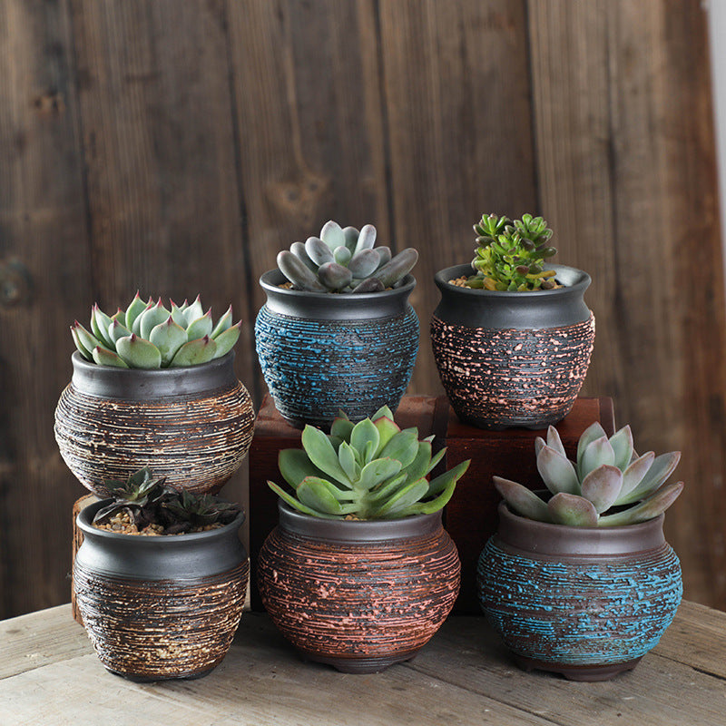 Handmade ceramic succulent flower pots
