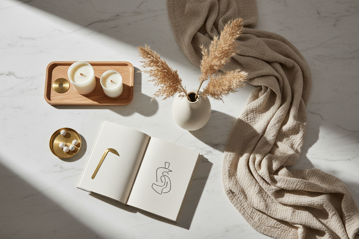 create a banner for a home essential brand make it elegant and classy that represent versality of my brand with generic finds